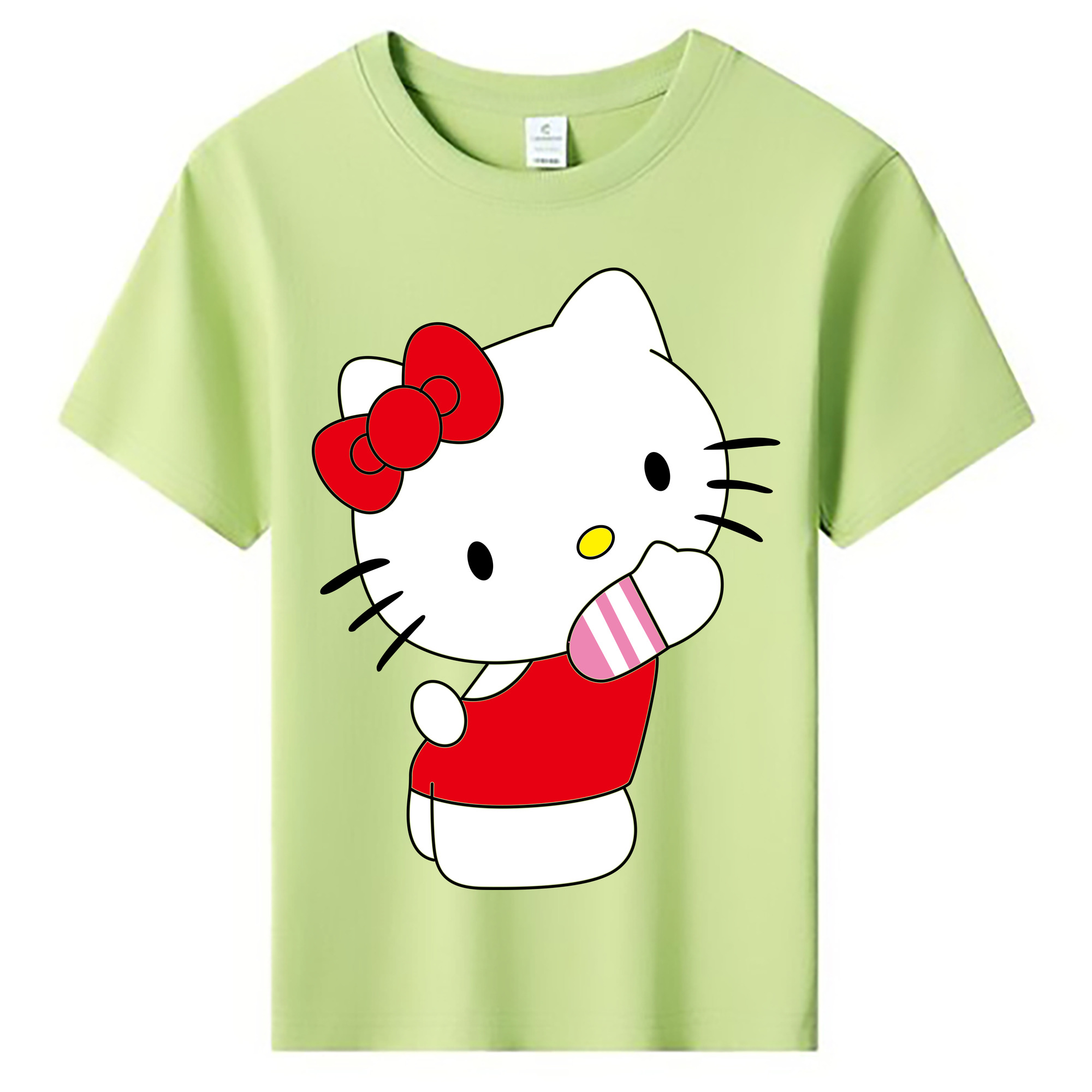 （画像用） Hello Kitty ハローキティ 綿100％キッズTシャツ（フロントプリント）